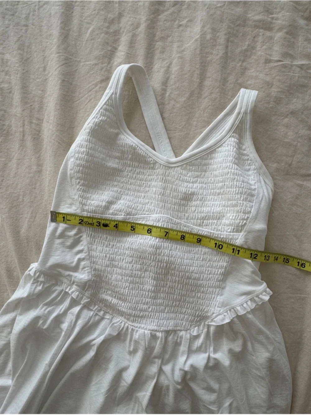 FP Movement by Free People White Crossback Tank dress with built in shorts - Picture 14 of 16